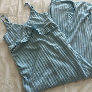 SHEIN Sky Blue Ruffle Dress